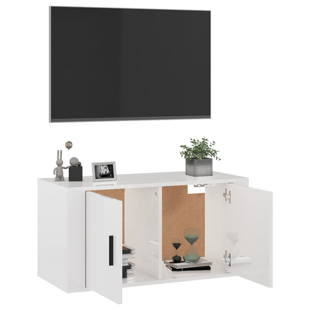 Tv-wandmeubel 80x34,5x40 cm hoogglans wit MeubelReus