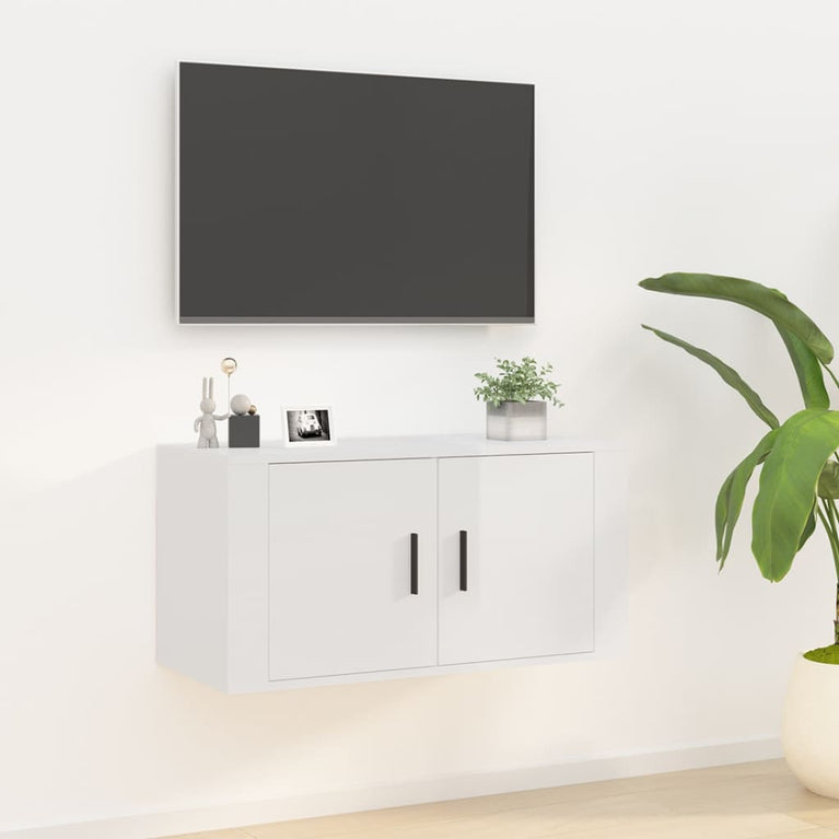 Tv-wandmeubel 80x34,5x40 cm hoogglans wit MeubelReus