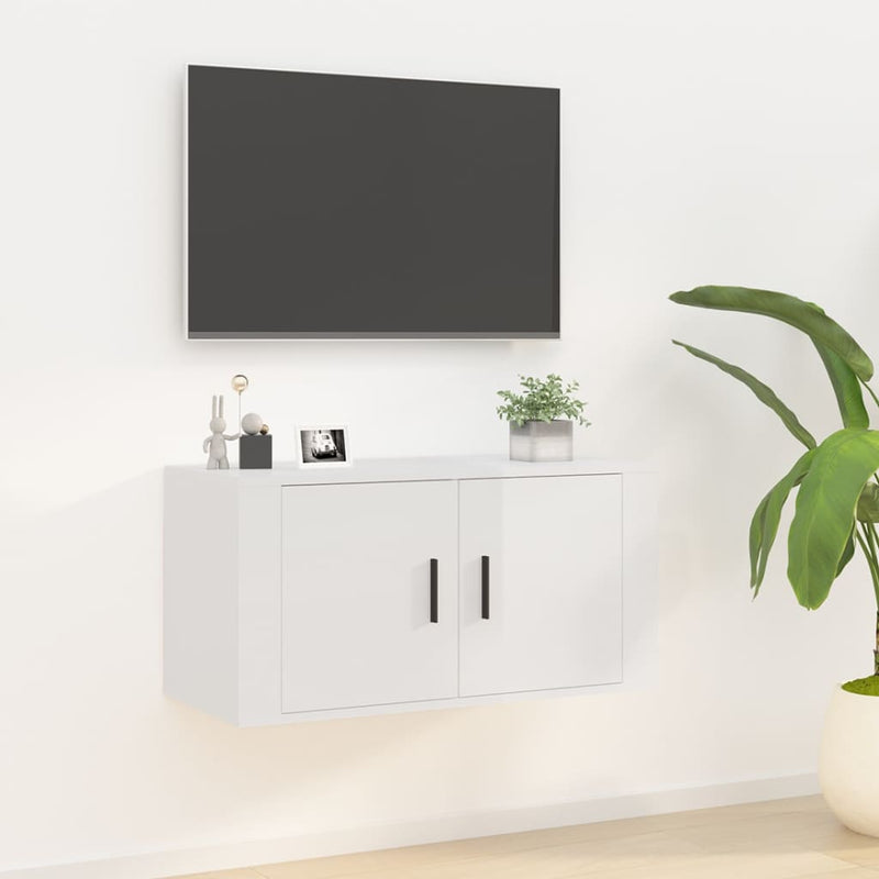 Tv-wandmeubel 80x34,5x40 cm hoogglans wit MeubelReus