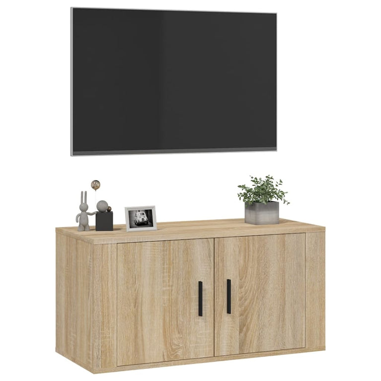 Tv-wandmeubel 80x34,5x40 cm sonoma eikenkleurig MeubelReus