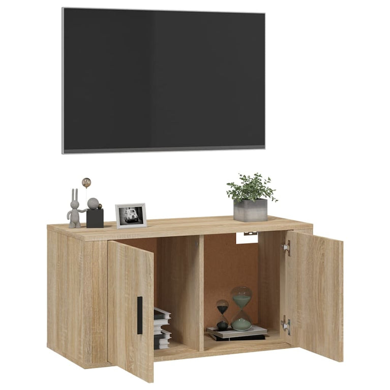 Tv-wandmeubel 80x34,5x40 cm sonoma eikenkleurig MeubelReus