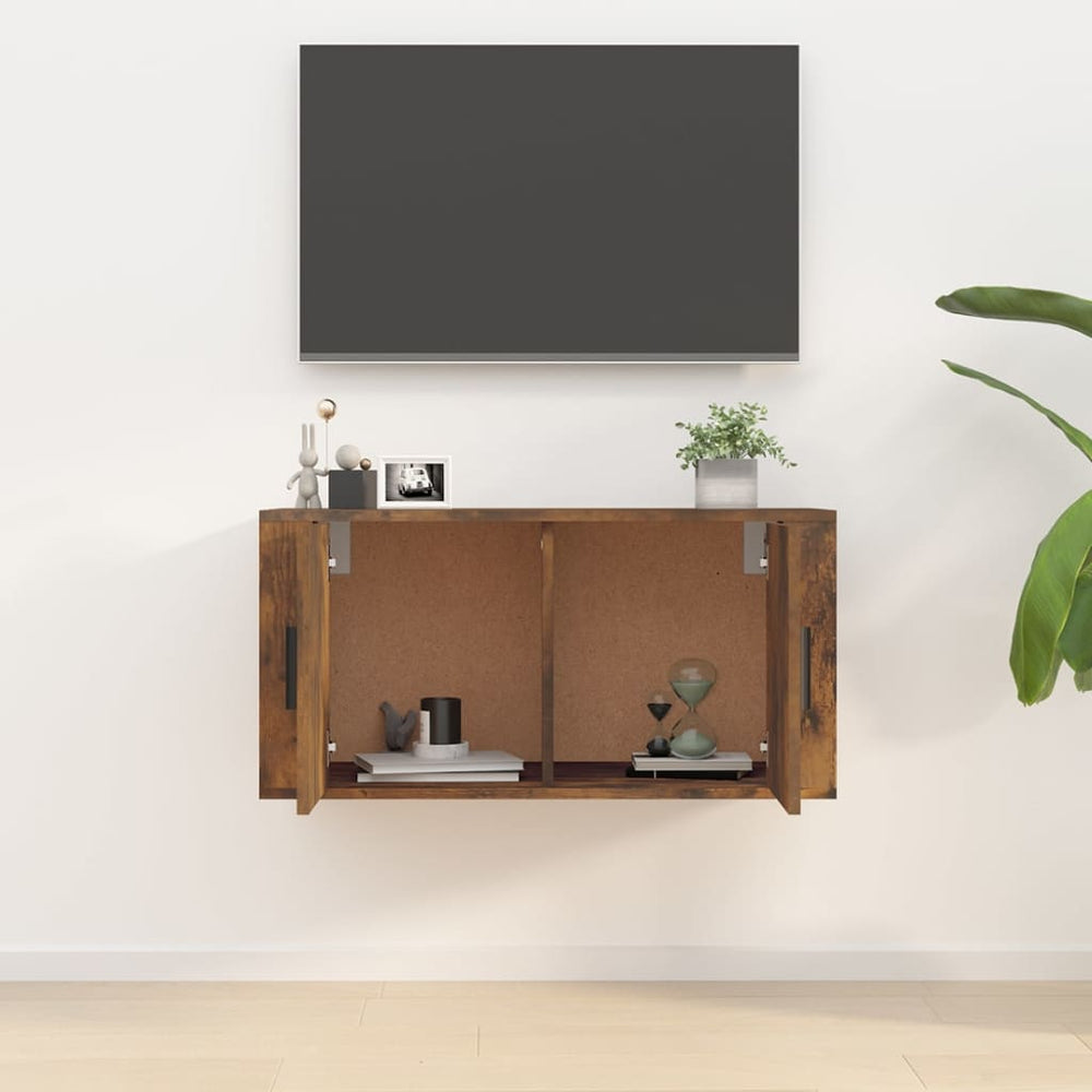 Tv-wandmeubel 80x34,5x40 cm gerookt eikenkleurig MeubelReus