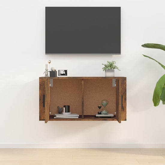 Tv-wandmeubel 80x34,5x40 cm gerookt eikenkleurig MeubelReus