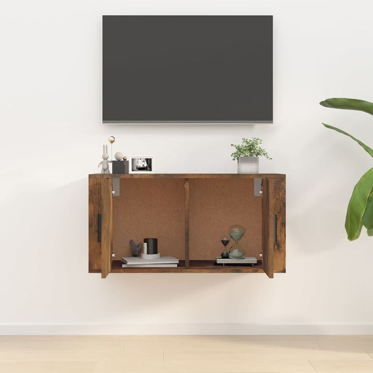 Tv-wandmeubel 80x34,5x40 cm gerookt eikenkleurig MeubelReus