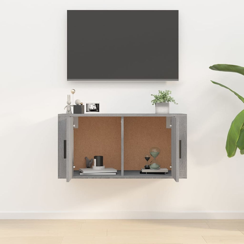 Tv-wandmeubel 80x34,5x40 cm grijs sonoma eikenkleurig MeubelReus