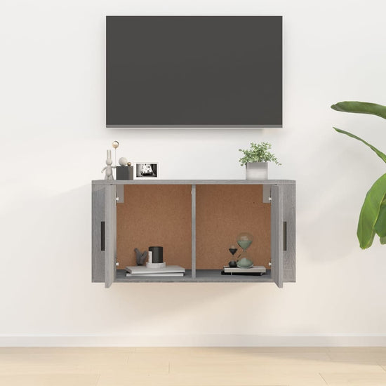 Tv-wandmeubel 80x34,5x40 cm grijs sonoma eikenkleurig MeubelReus