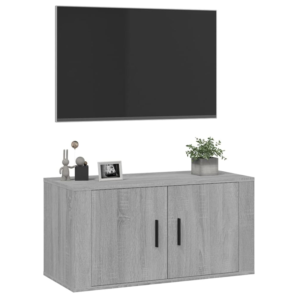 Tv-wandmeubel 80x34,5x40 cm grijs sonoma eikenkleurig MeubelReus