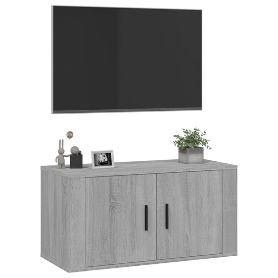Tv-wandmeubel 80x34,5x40 cm grijs sonoma eikenkleurig MeubelReus