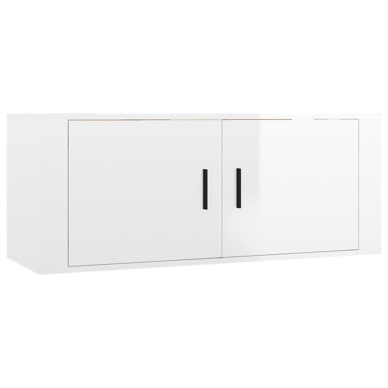 Tv-wandmeubel 100x34,5x40 cm hoogglans wit MeubelReus