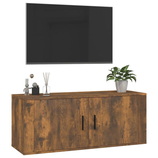 Tv-wandmeubel 100x34,5x40 cm gerookt eikenkleurig MeubelReus