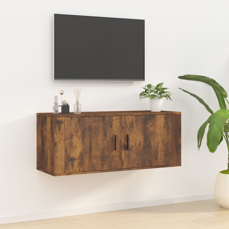 Tv-wandmeubel 100x34,5x40 cm gerookt eikenkleurig MeubelReus