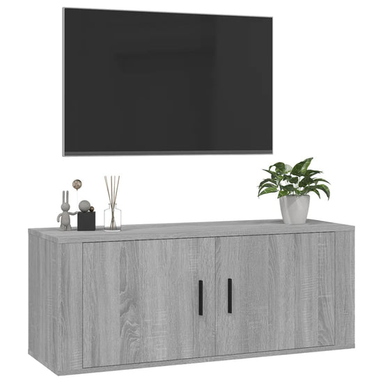 Tv-wandmeubel 100x34,5x40 cm grijs sonoma eikenkleurig MeubelReus