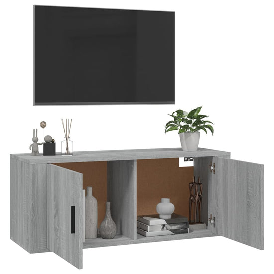 Tv-wandmeubel 100x34,5x40 cm grijs sonoma eikenkleurig MeubelReus