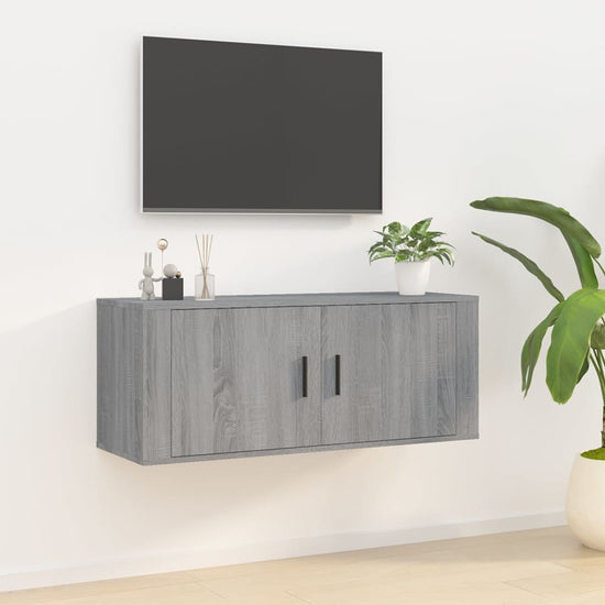 Tv-wandmeubel 100x34,5x40 cm grijs sonoma eikenkleurig MeubelReus