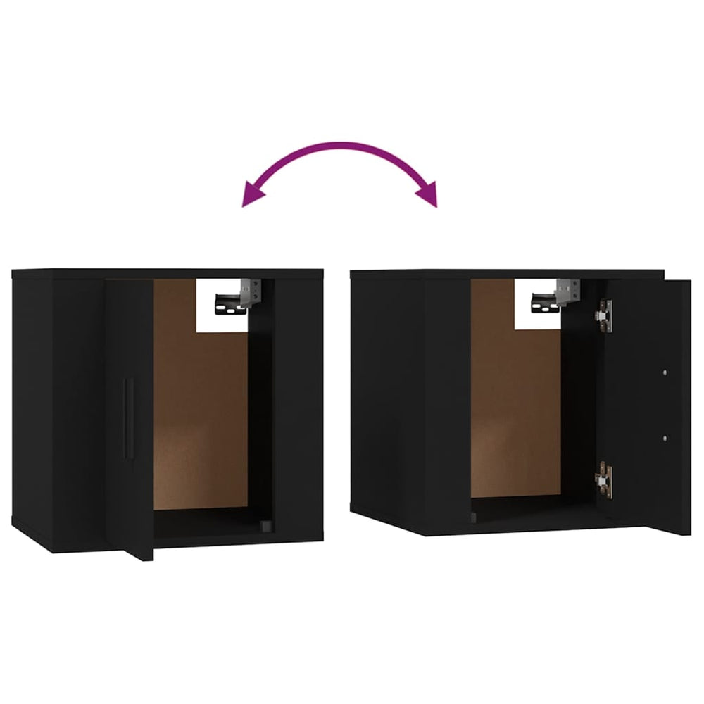 Tv-wandmeubel 40x34,5x40 cm zwart MeubelReus