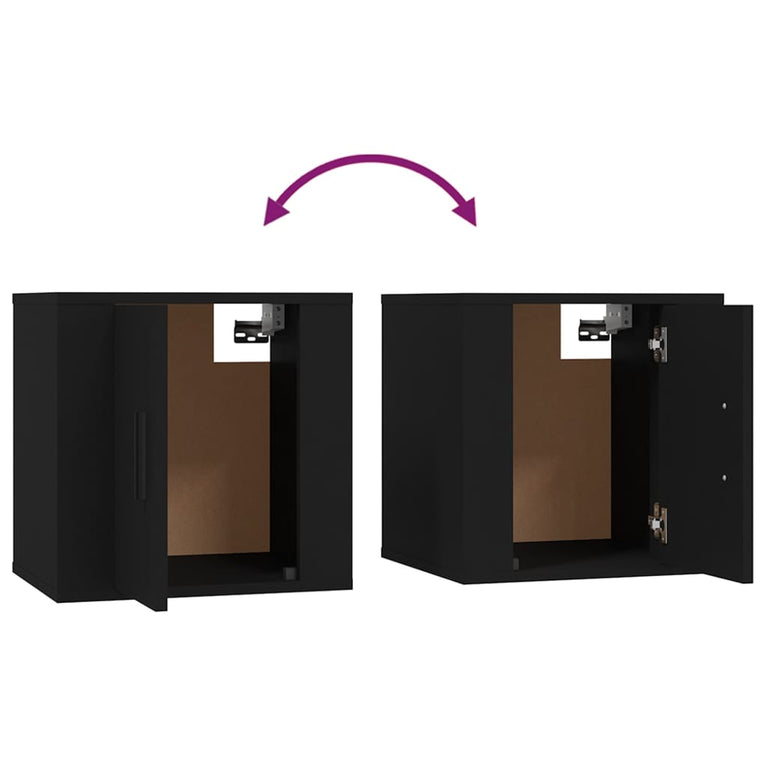 Tv-wandmeubel 40x34,5x40 cm zwart MeubelReus