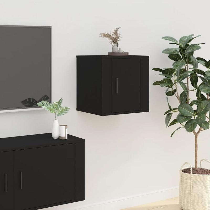 Tv-wandmeubel 40x34,5x40 cm zwart MeubelReus