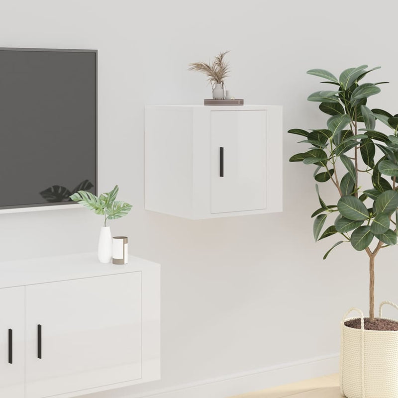Tv-wandmeubel 40x34,5x40 cm hoogglans wit MeubelReus