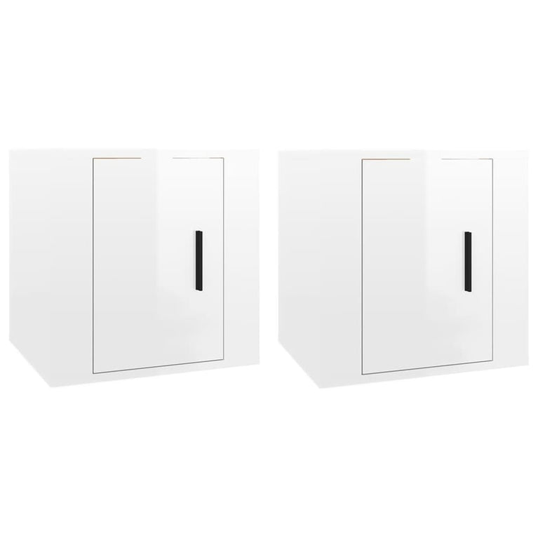 Tv-wandmeubels 2 st 40x34,5x40 cm hoogglans wit MeubelReus