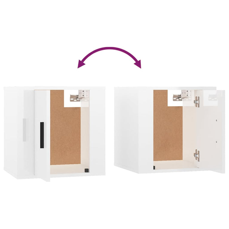 Tv-wandmeubels 2 st 40x34,5x40 cm hoogglans wit MeubelReus