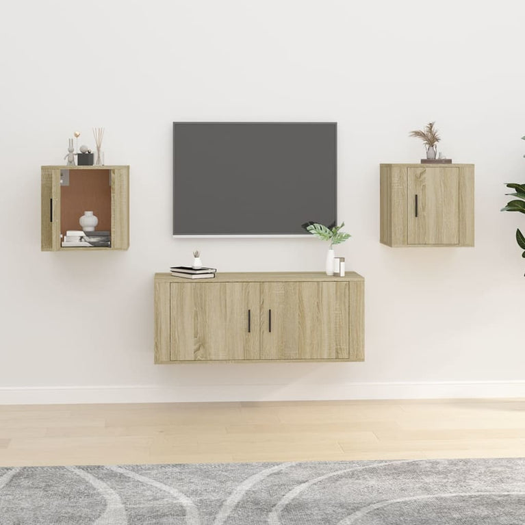 Tv-wandmeubels 2 st 40x34,5x40 cm sonoma eikenkleurig MeubelReus