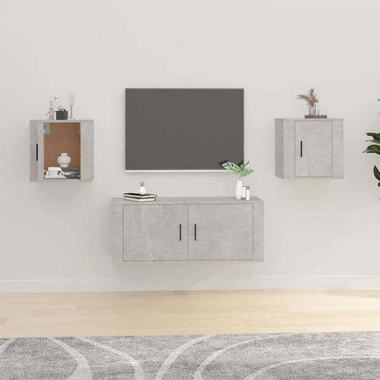 Tv-wandmeubels 2 st 40x34,5x40 cm betongrijs MeubelReus