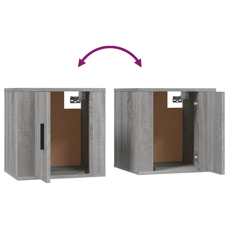 Tv-wandmeubel 40x34,5x40 cm grijs sonoma eikenkleurig MeubelReus