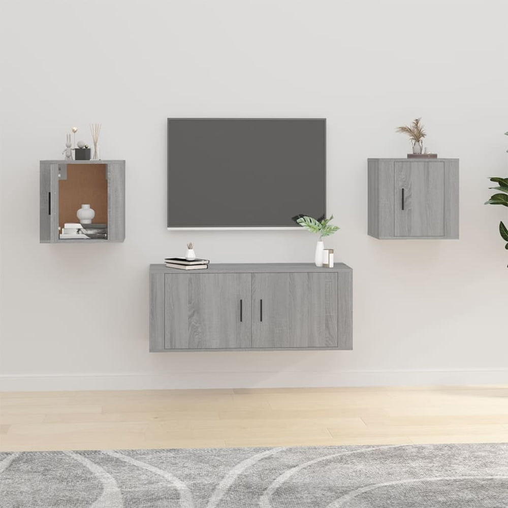 Tv-wandmeubels 2 st 40x34,5x40 cm grijs sonoma eikenkleurig MeubelReus