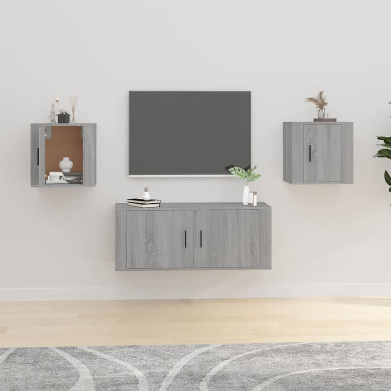Tv-wandmeubels 2 st 40x34,5x40 cm grijs sonoma eikenkleurig MeubelReus
