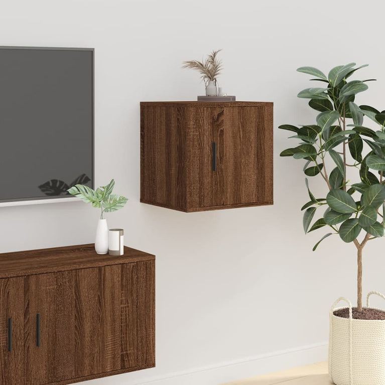 Tv-wandmeubels 2 st 40x34,5x40 cm bruin eikenkleur MeubelReus