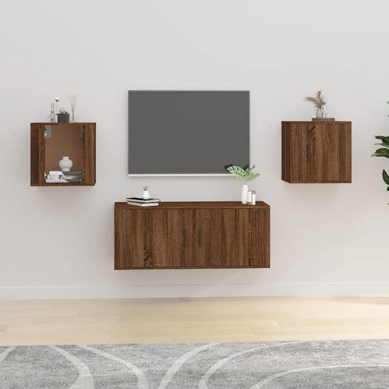 Tv-wandmeubels 2 st 40x34,5x40 cm bruin eikenkleur MeubelReus