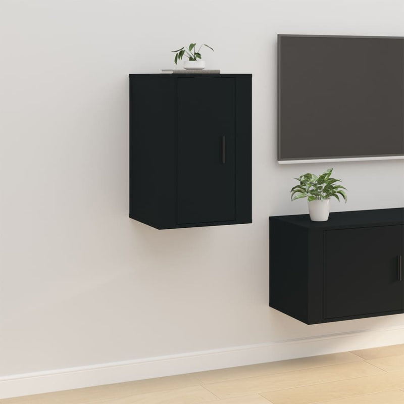 Tv-wandmeubel 40x34,5x60 cm zwart MeubelReus