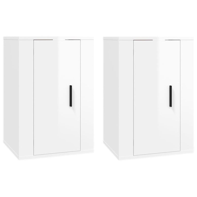 Tv-wandmeubels 2 st 40x34,5x60 cm hoogglans wit MeubelReus