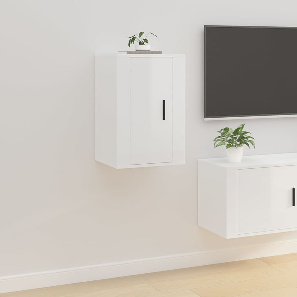 Tv-wandmeubels 2 st 40x34,5x60 cm hoogglans wit MeubelReus