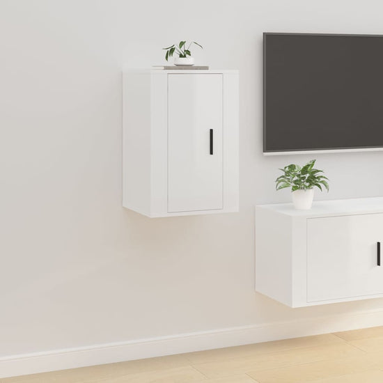 Tv-wandmeubels 2 st 40x34,5x60 cm hoogglans wit MeubelReus