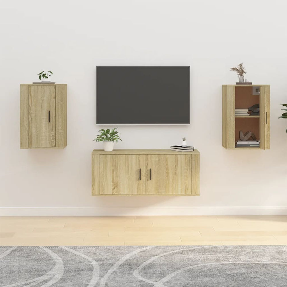 Tv-wandmeubels 2 st 40x34,5x60 cm sonoma eikenkleurig MeubelReus