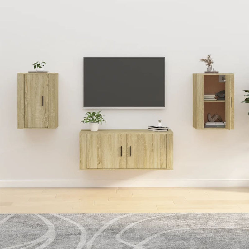 Tv-wandmeubels 2 st 40x34,5x60 cm sonoma eikenkleurig MeubelReus