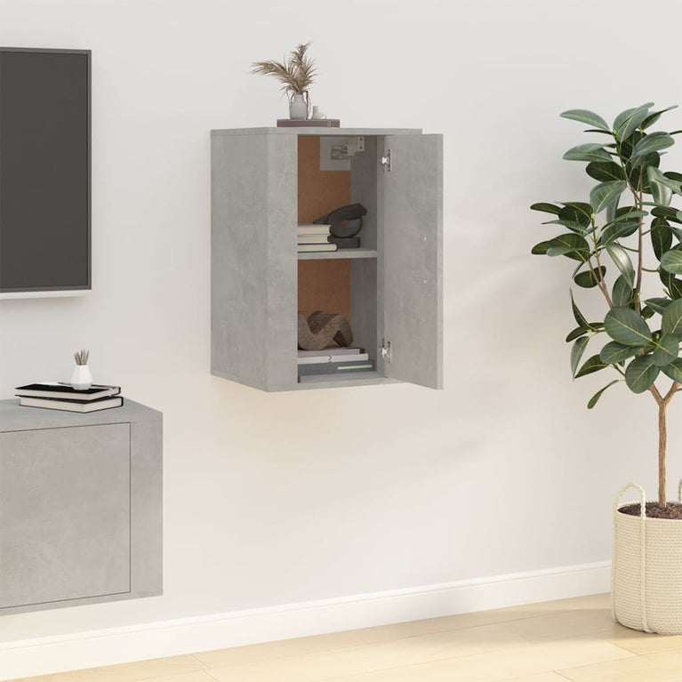 Tv-wandmeubel 40x34,5x60 cm betongrijs MeubelReus