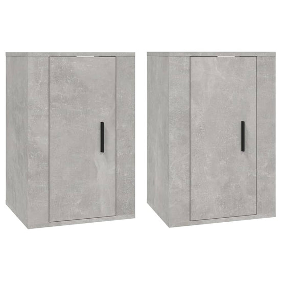 Tv-wandmeubels 2 st 40x34,5x60 cm betongrijs MeubelReus