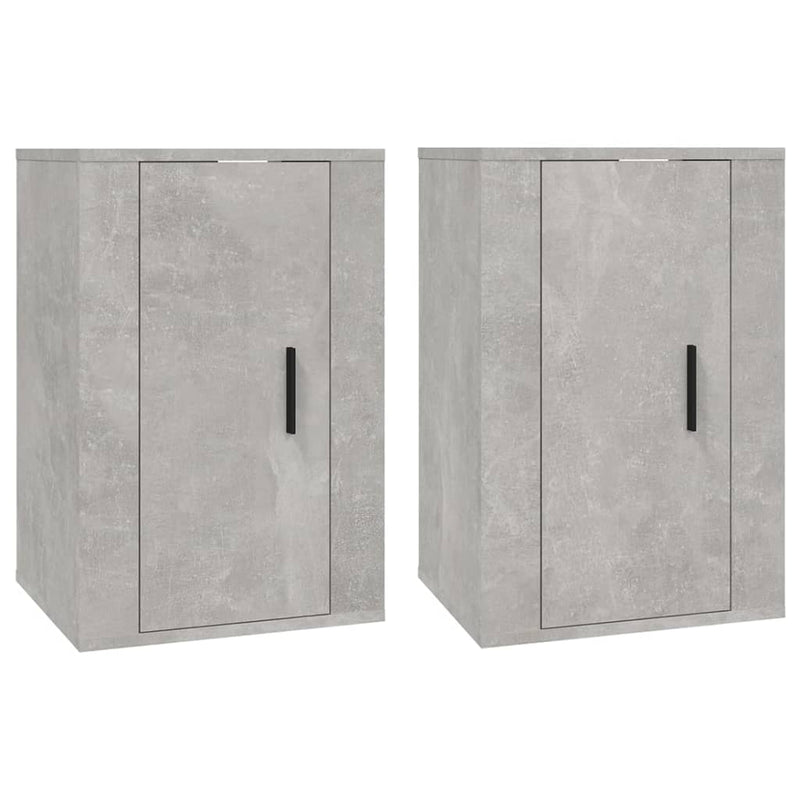 Tv-wandmeubels 2 st 40x34,5x60 cm betongrijs MeubelReus