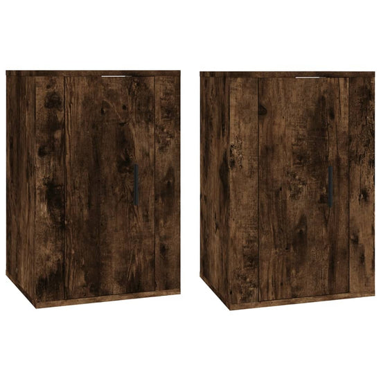 Tv-wandmeubels 2 st 40x34,5x60 cm gerookt eikenkleurig MeubelReus
