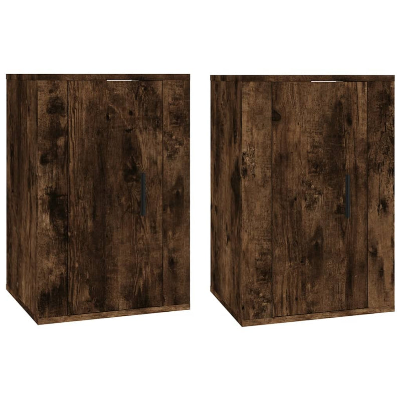 Tv-wandmeubels 2 st 40x34,5x60 cm gerookt eikenkleurig MeubelReus