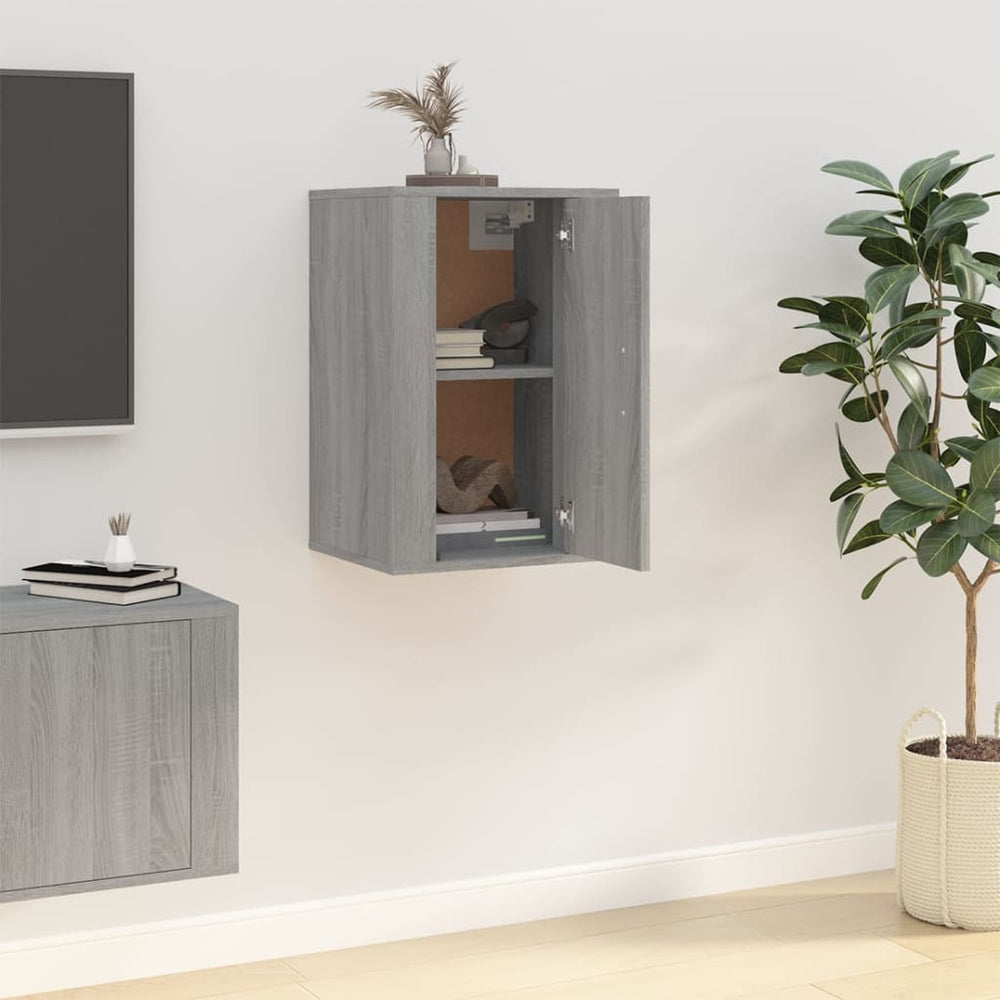Tv-wandmeubel 40x34,5x60 cm grijs sonoma eikenkleurig MeubelReus