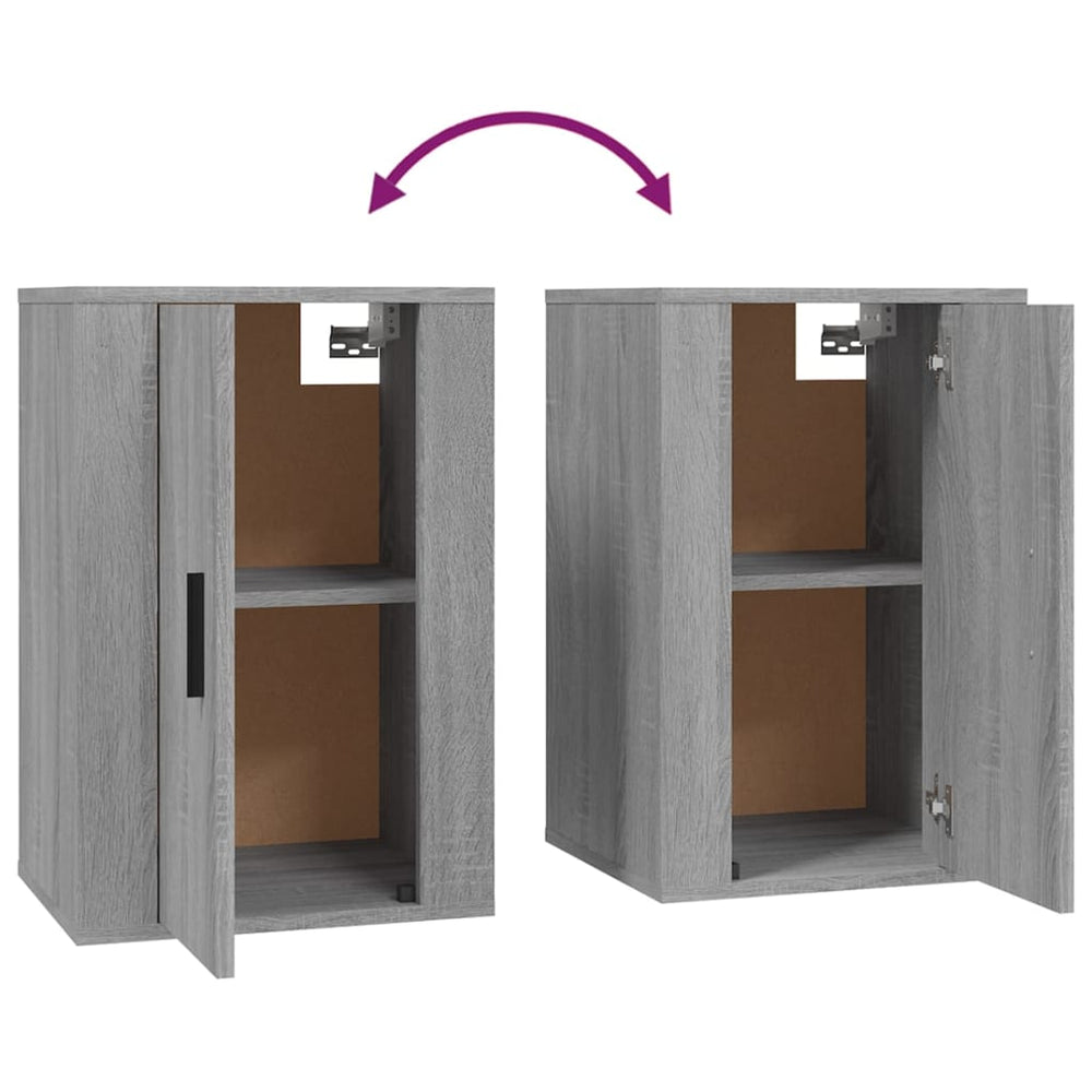 Tv-wandmeubels 2 st 40x34,5x60 cm grijs sonoma eikenkleurig MeubelReus