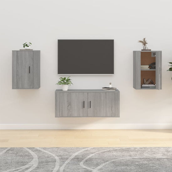 Tv-wandmeubels 2 st 40x34,5x60 cm grijs sonoma eikenkleurig MeubelReus