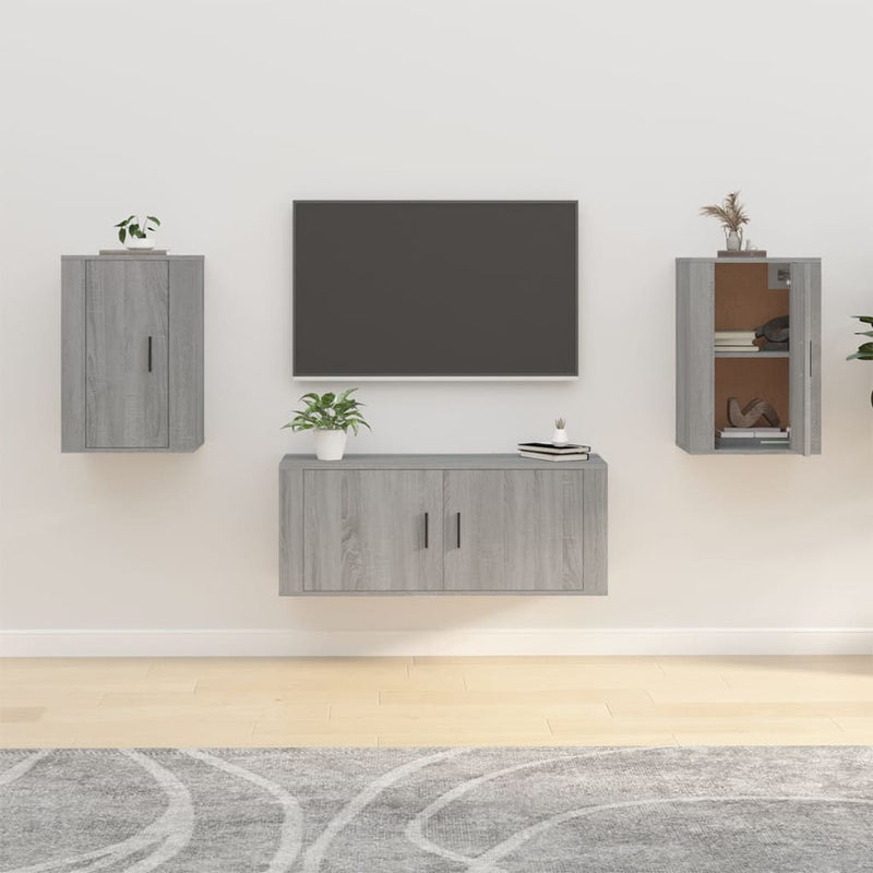 Tv-wandmeubels 2 st 40x34,5x60 cm grijs sonoma eikenkleurig MeubelReus