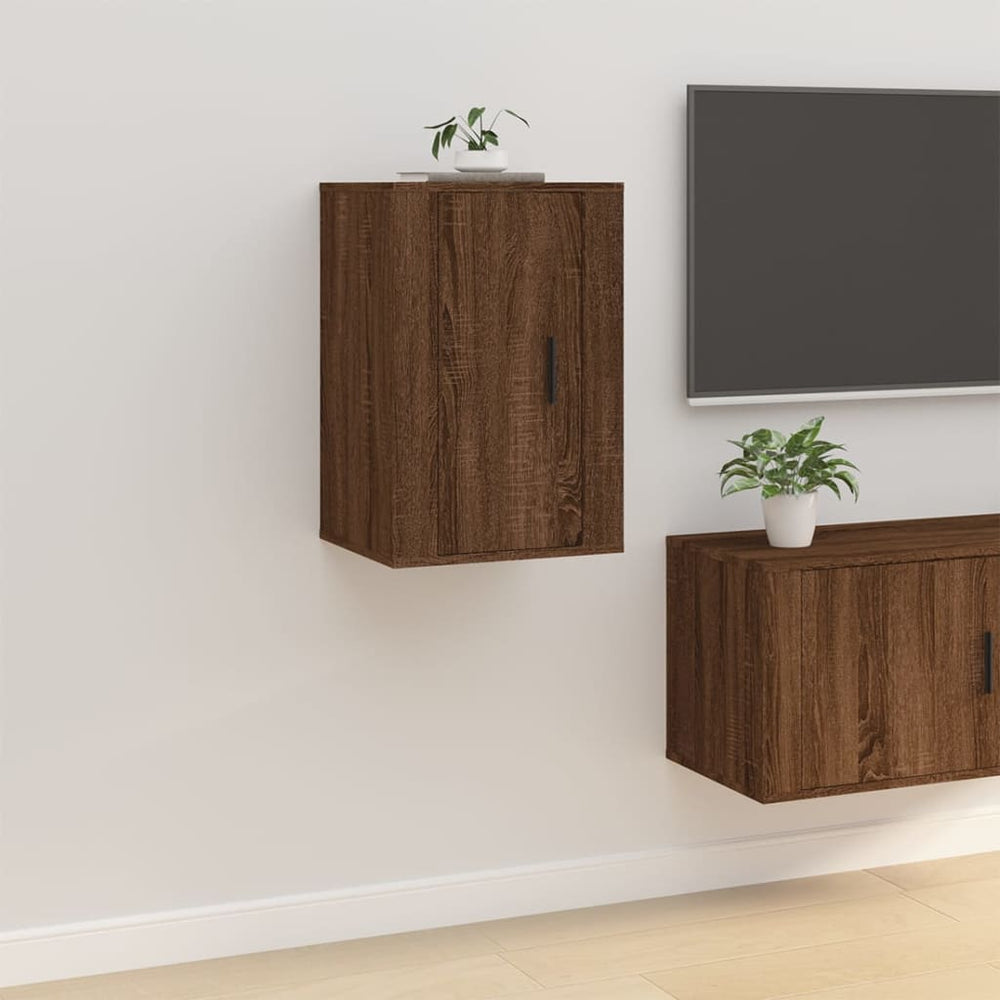 Tv-wandmeubels 2 st 40x34,5x60 cm bruin eikenkleur MeubelReus