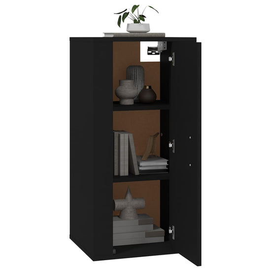 Tv-wandmeubel 40x34,5x80 cm zwart MeubelReus