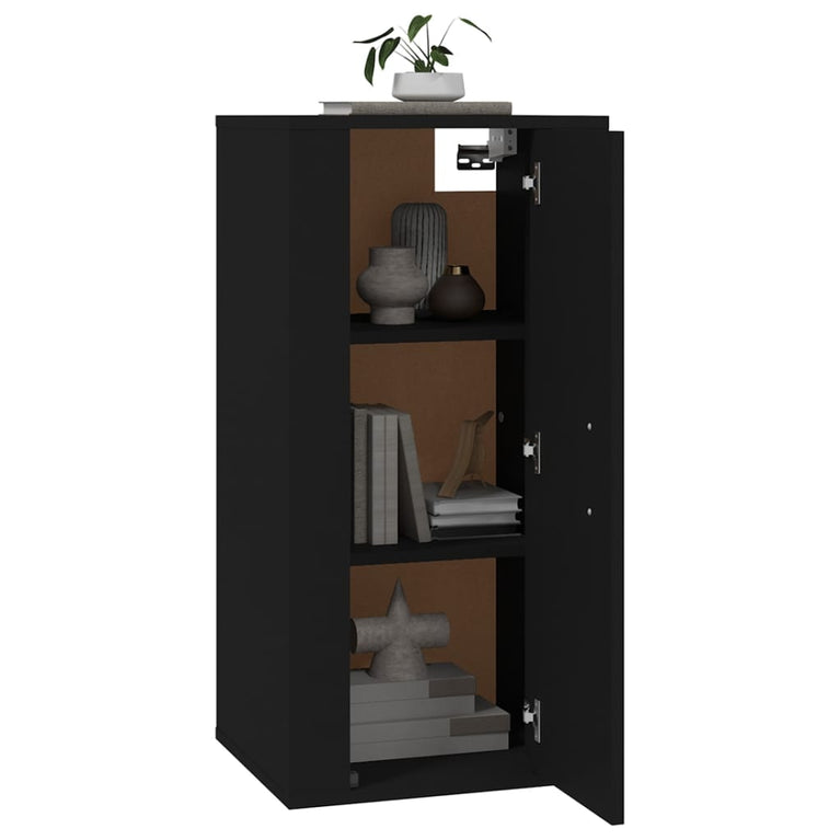 Tv-wandmeubel 40x34,5x80 cm zwart MeubelReus