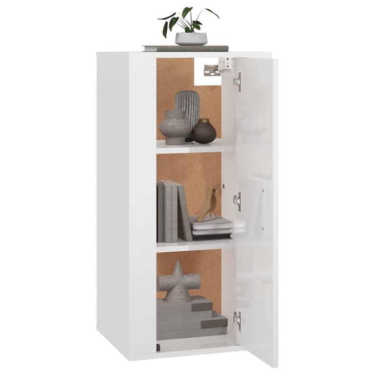 Tv-wandmeubel 40x34,5x80 cm hoogglans wit MeubelReus
